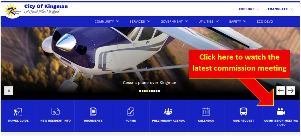 City Website Screenshot