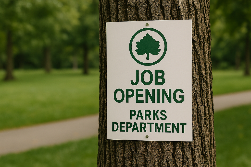 Parks Job Opening Sign