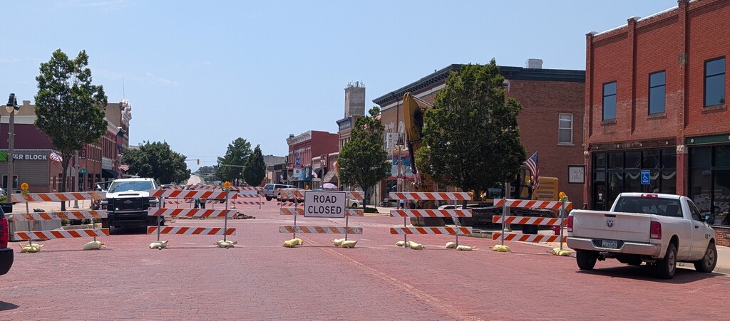 Kingman, Kansas Street Closure at Main St and Ave B