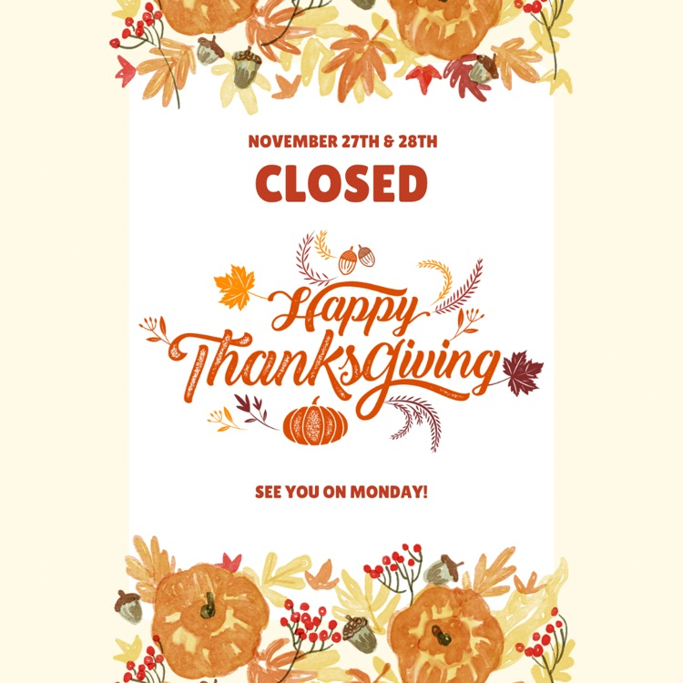 closed for thanksgiving