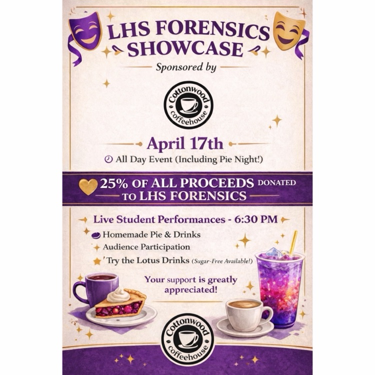 Cottonwood Coffeehouse LHS Forensics proceeds