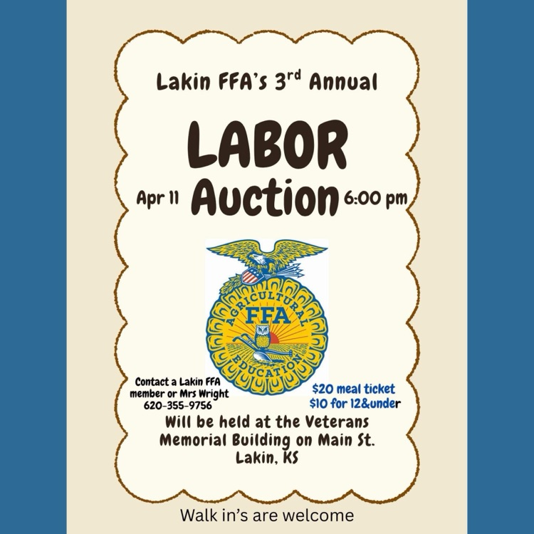 FFA labor auction tomorrow