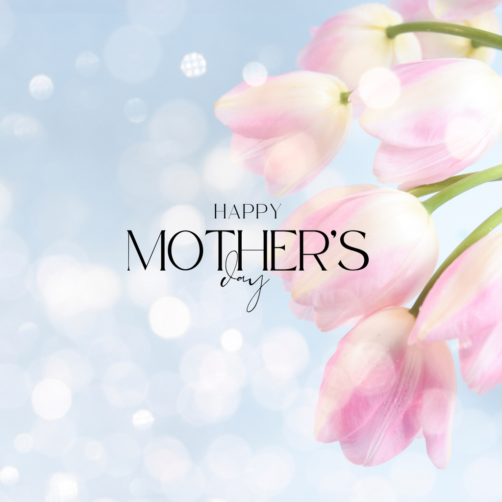 Happy Mother's Day with flowers in background
