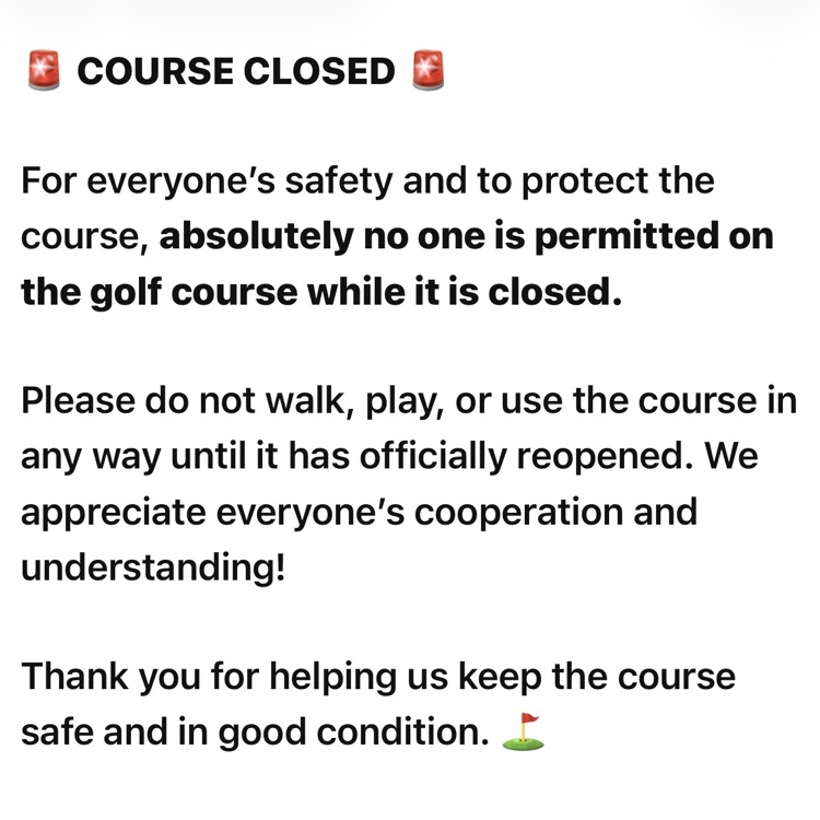 course closed