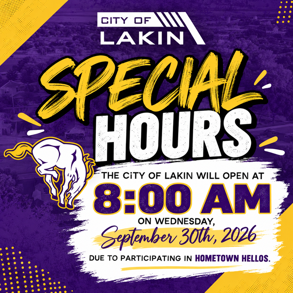 Purple and yellow background. Text reads "Special Hours". A graphic of a horse is on the left.