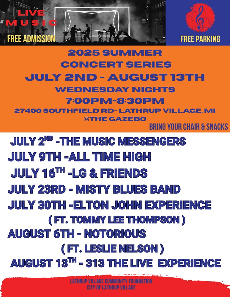 2025 Summer Concert Series Poster
