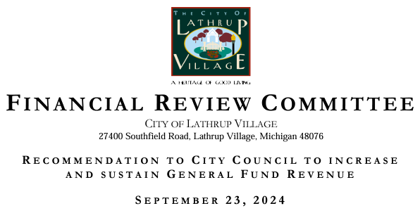 Finance Review Committee Memo Header