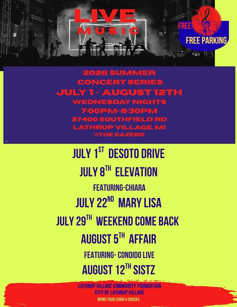 2026 Summer Concert Series