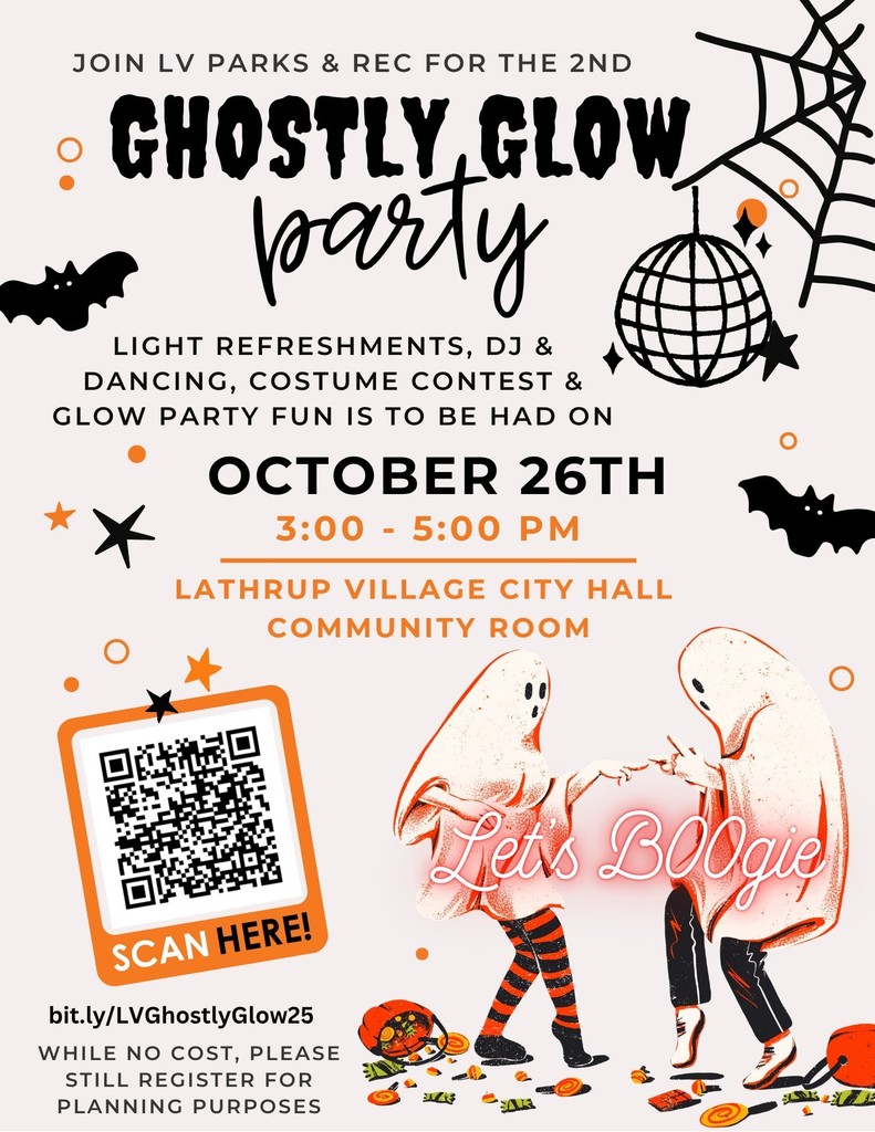 2025 Ghostly Glow Party Flyer