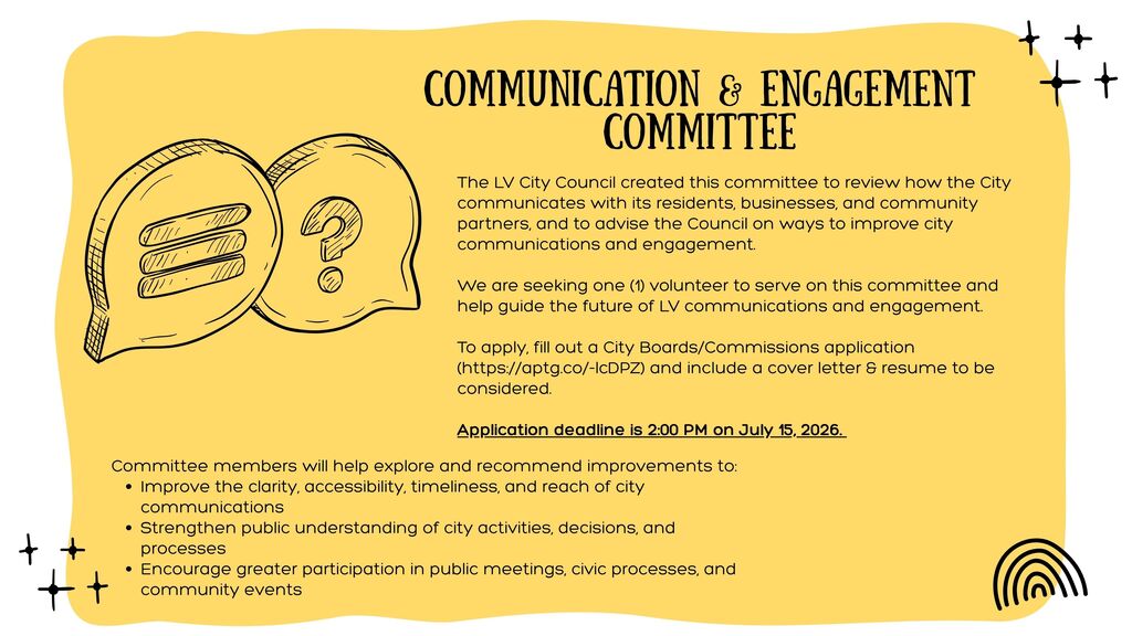 Communication & Engagement Committee Flyer