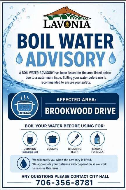 Boil Water Advisory - Brookwood Drive