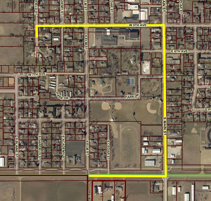 A map of a traffic route through Lennox
