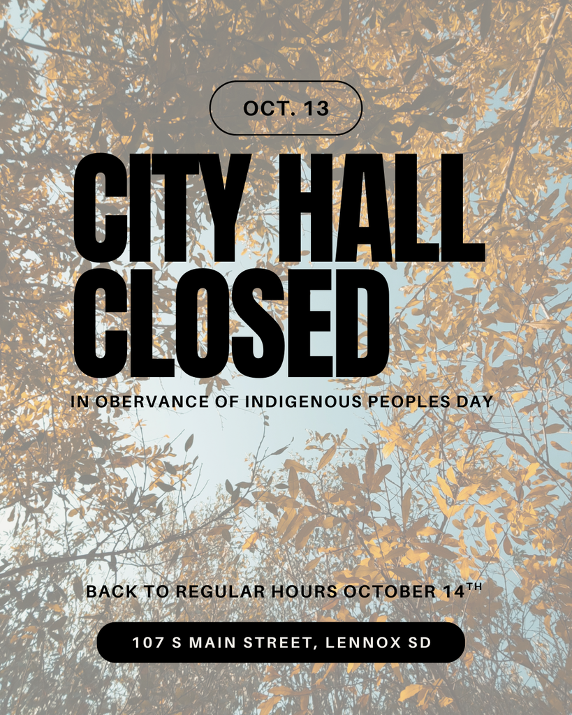 Offices Closed Oct. 13th 
