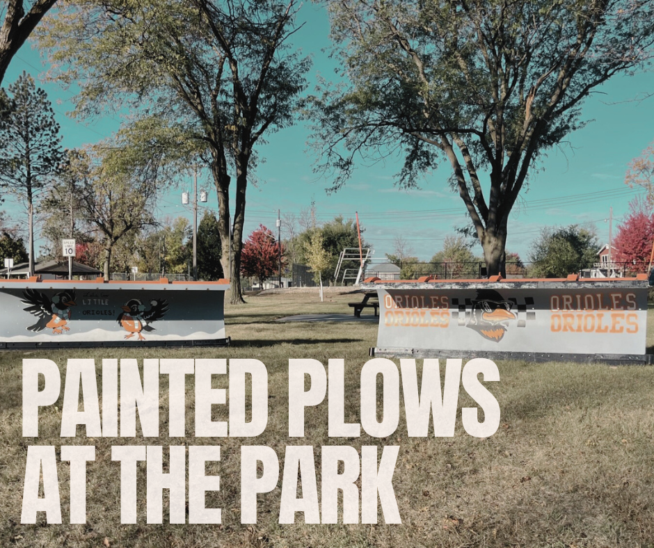 Check out our freshly painted plows at the park! Special thanks to the very talented  LHS Art Club.