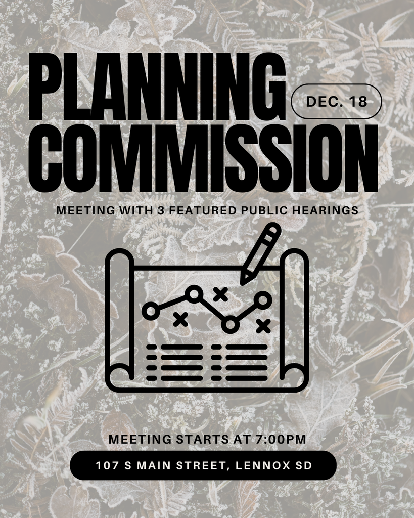 Mark your calendars - the next Planning Commission meeting will take place next Thursday at 7pm. Watch live online or join the Board in person at City Hall. This meeting will include three public hearings so you won't want to miss it!