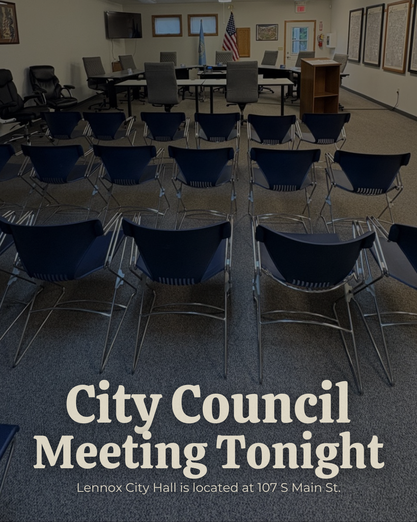 City Council Meeting Tonight at Lennox City Hall
