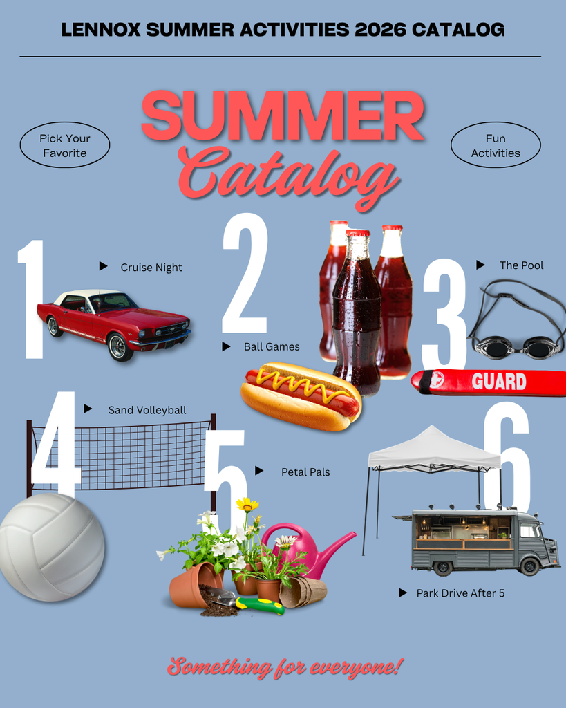 Summer Catalog - Cruise Night - Ball Games - The Pool - Sand Volleyball - Petal Pals - Park Drive After 5 : Something for everyone!