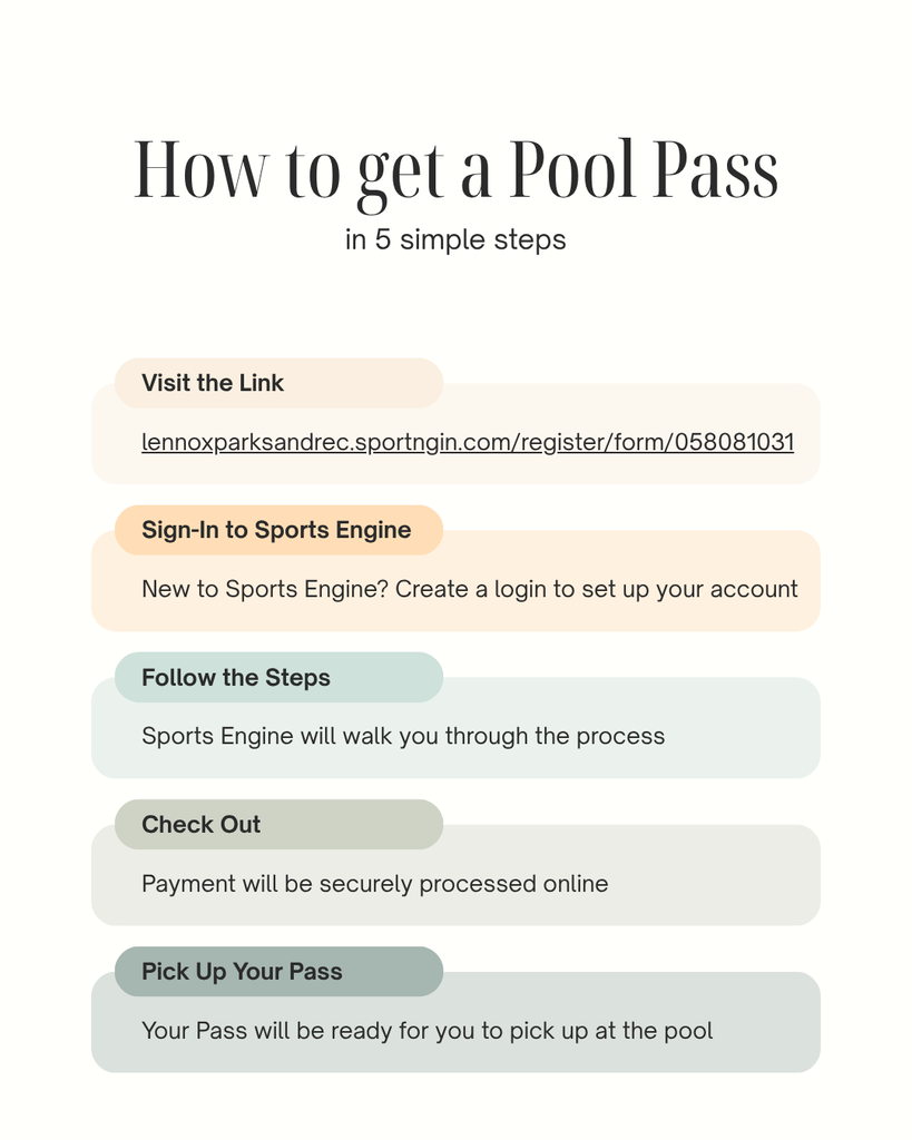 How to get a pool pass