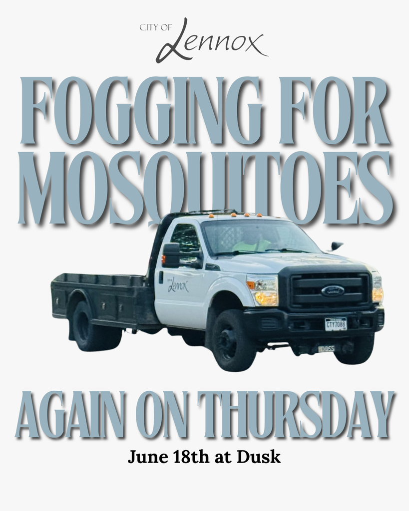 Round 2 of Mosquito Fogging will commence this Thursday at dusk. 
