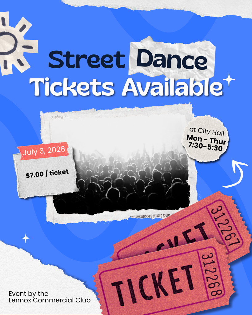 Street Dance Tickets Available at City Hall
