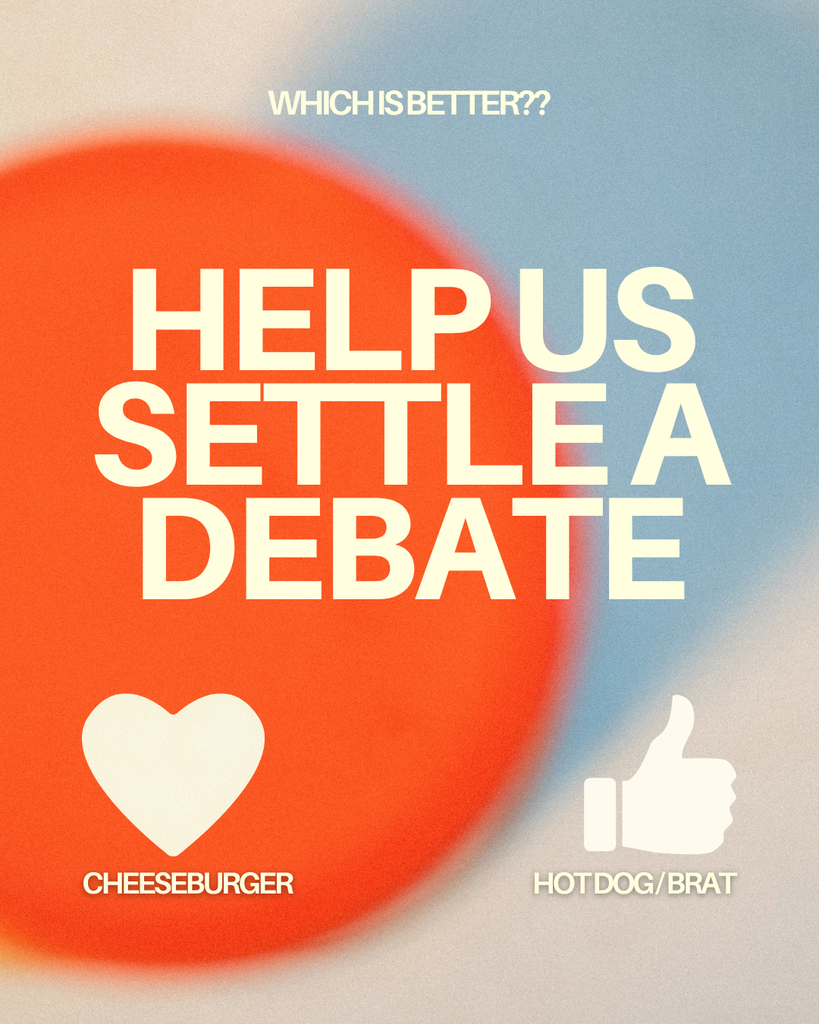 Help us settle a debate - Heart for Cheeseburgers or Thumbs up for Hot Dogs (Which is better)