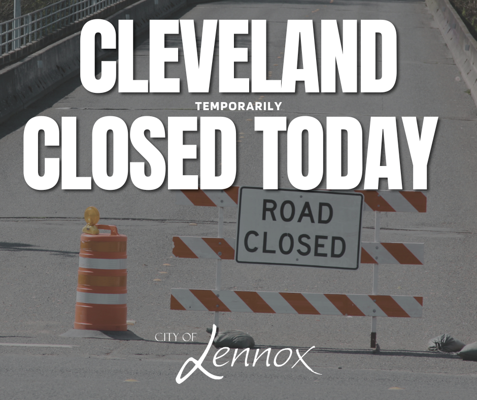 Cleveland temporarily closed today