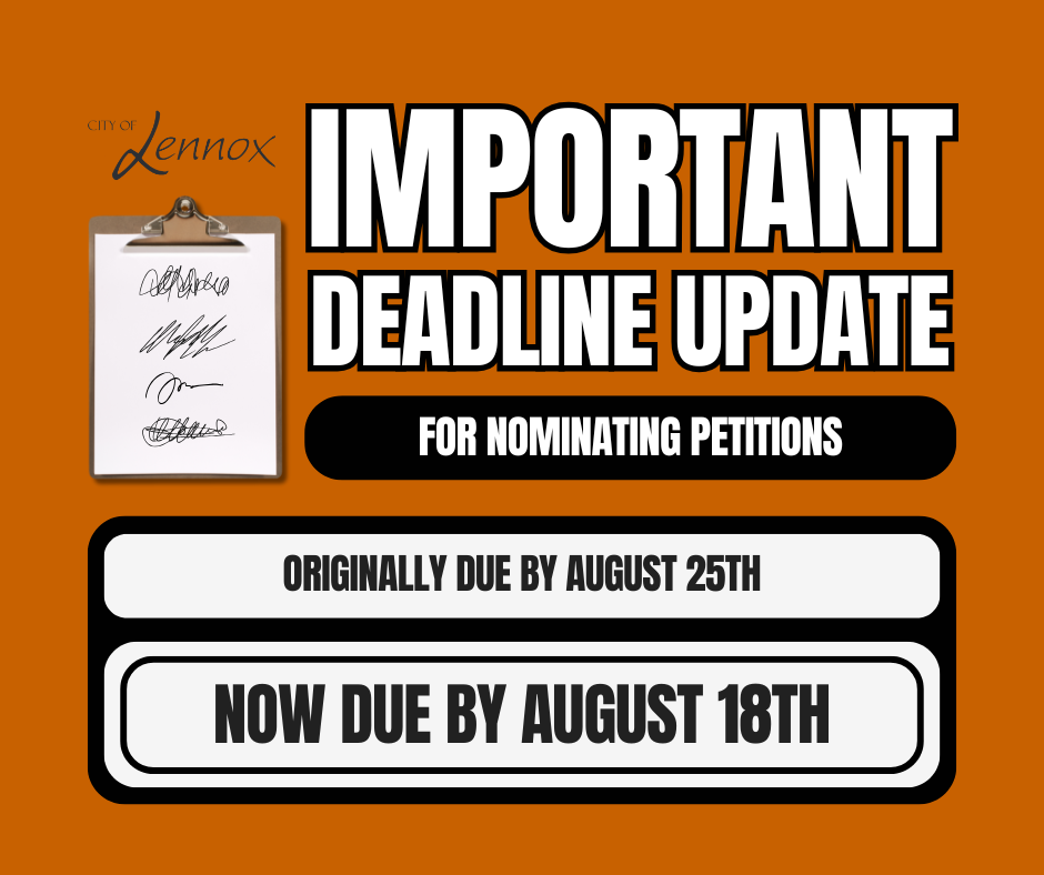 Deadline Update for Petitions