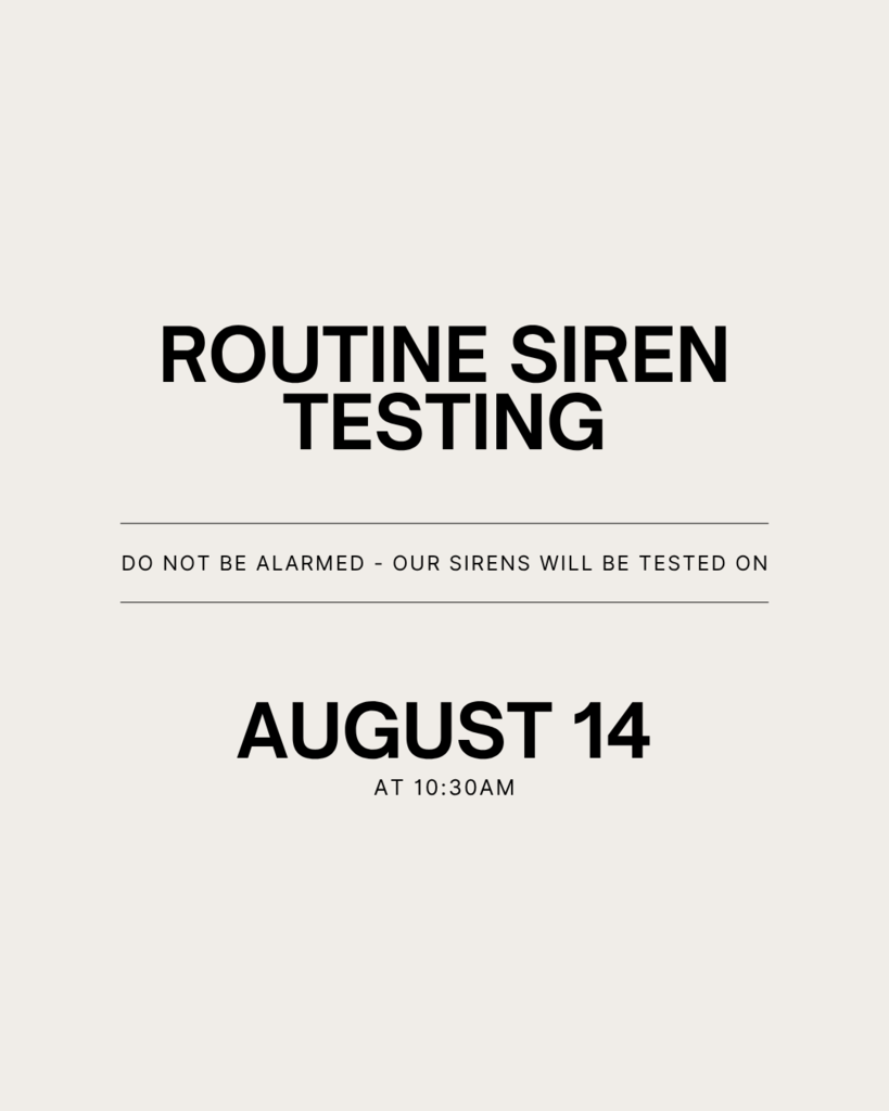 Routine Siren Testing