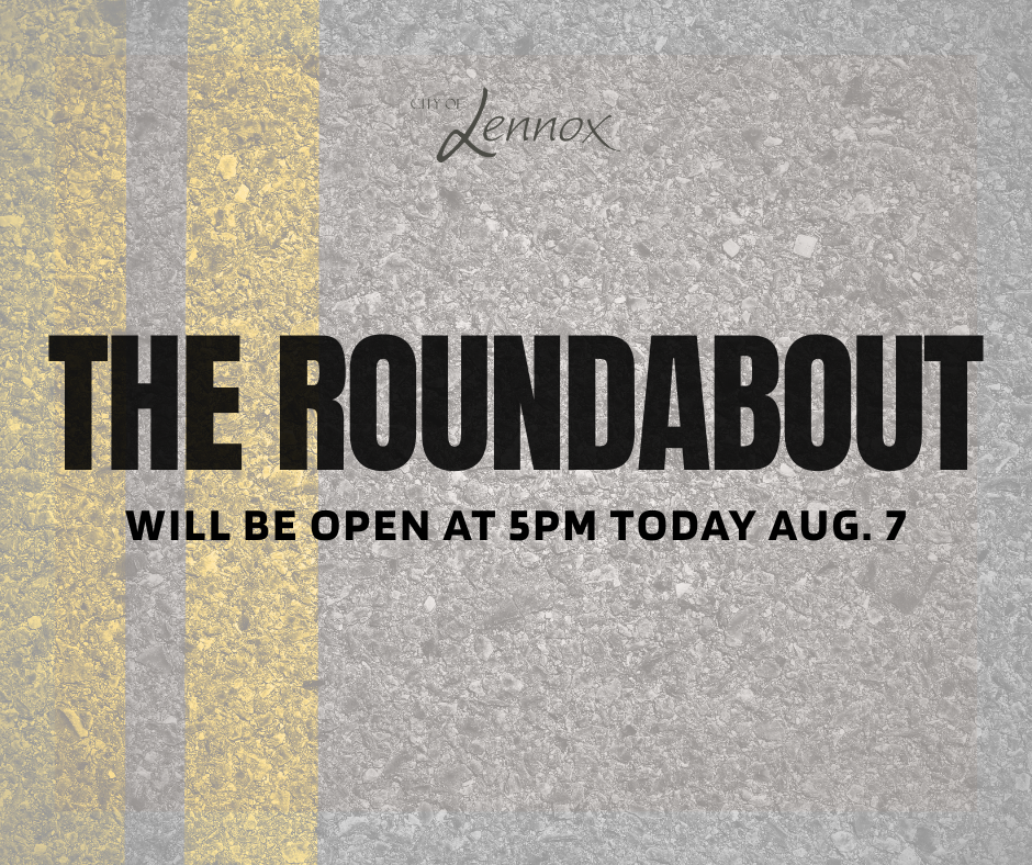 Roundabout Openning at 5pm today August 7