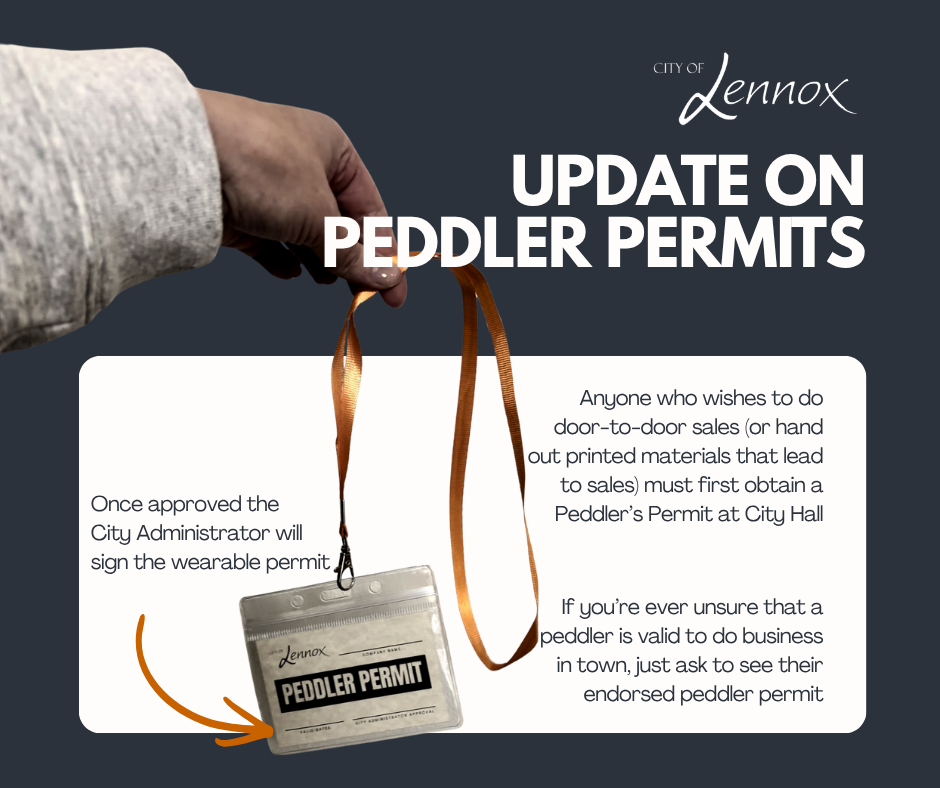 Update on Peddler Permits