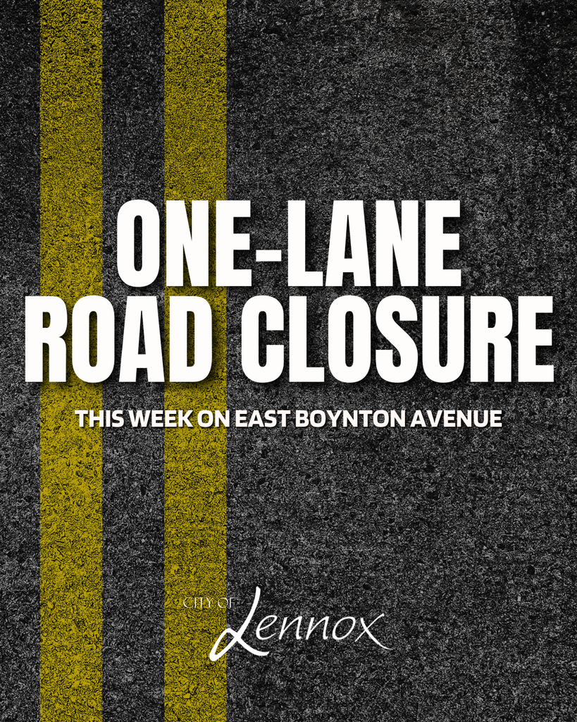 We are expecting East Boynton Ave to be one-lane traffic near the new construction this week - starting as soon as Wednesday, October 7th. We apologize for any inconveniences and appreciate your patience!!