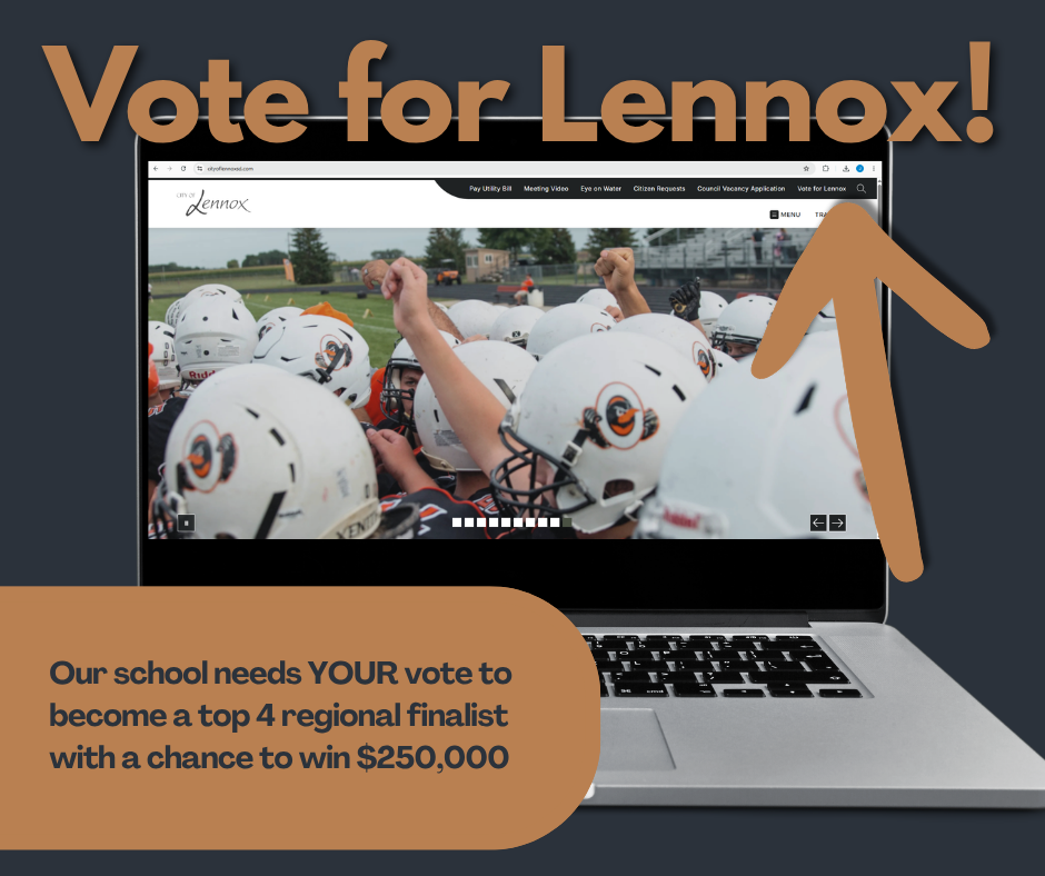 Our school needs YOUR vote for a chance to win $250,000! 🎉 Let’s show our Oriole pride and support the incredible work happening in our community and at our school. Every vote counts! We saved the voting link at the top of our website to make daily voting easier!! And linked below https://fn5gl.t-mobile.com/vote/lennox-high-school/thank-you?fbclid=IwVERDUAU0pANleHRuA2FlbQIxMQBwZG9mBWZkaWQWUP4xHLc3v7LMrnKBUCBWBlMFfwy65HNydGMGYXBwX2lkCjY2Mjg1NjgzNzkAAR7IJraigKXsnIbXPCAVuSHTEvSw7us1iRTvT4JABzefLQHptgolSdJOs1TlNg_aem_grQ2NiAj5lq3SP9gMWJk2g