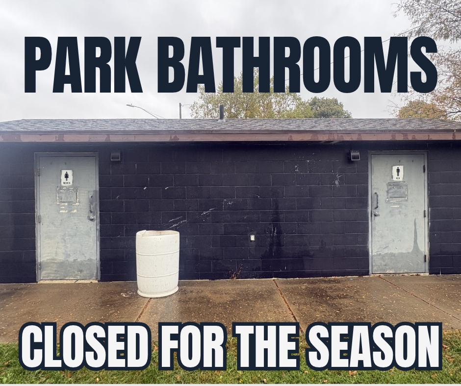 Friendly reminder that all park bathrooms are now closed for the season, thanks!