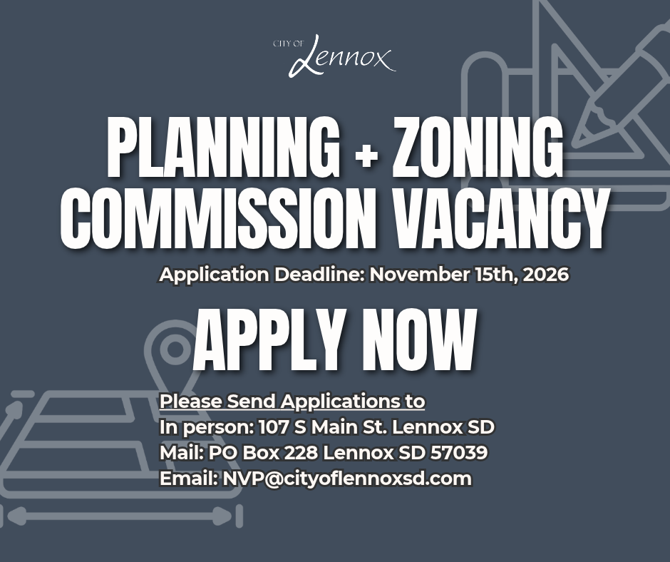 Our Planning + Zoning Commission has an open seat they are looking to fill!! Now's your chance to get involved and make a positive impact on our community. Apply online or submit your physical application at City Hall (107 S Main St)