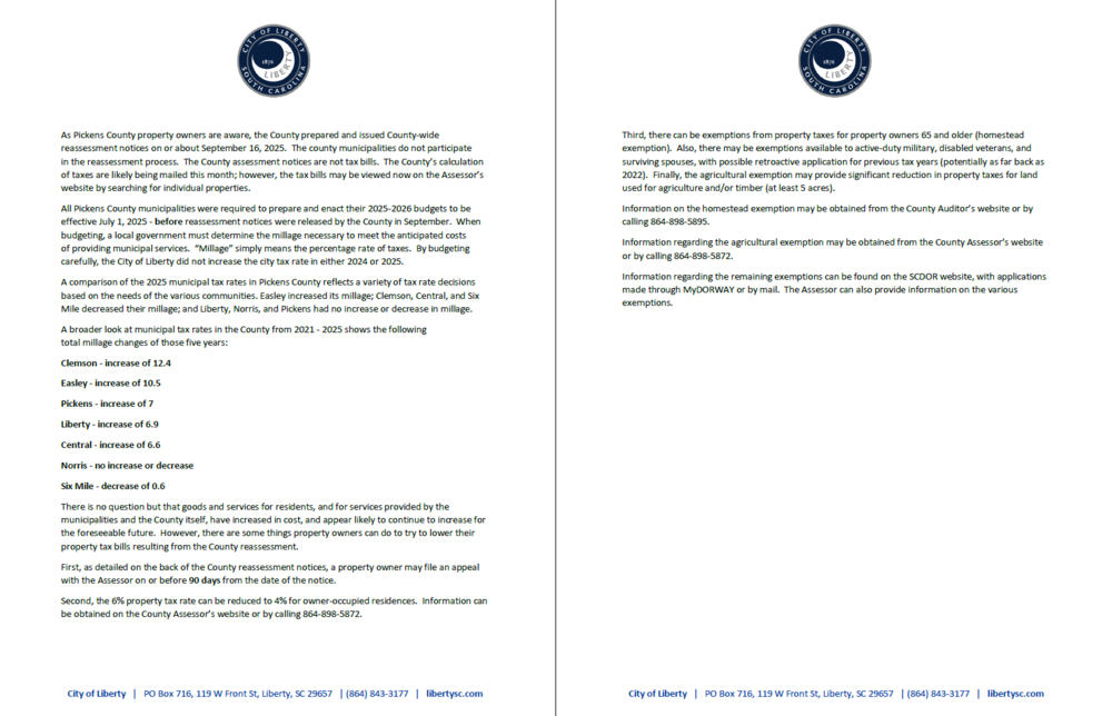 Letter to the community
