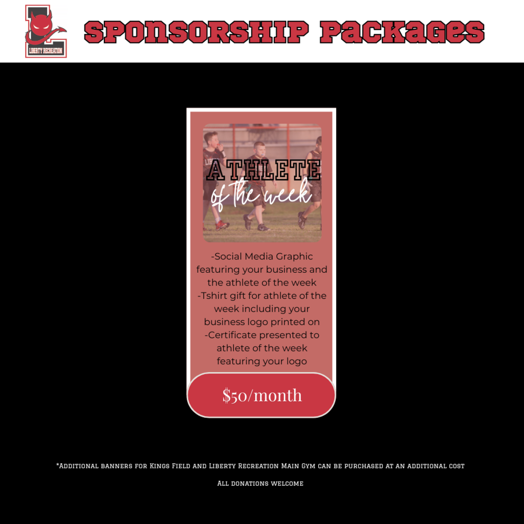 Athlete of the Week - Sponsorship