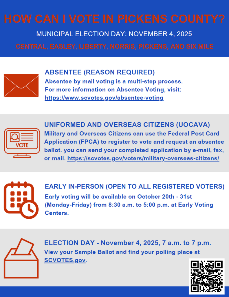 Pickens County Voting Information