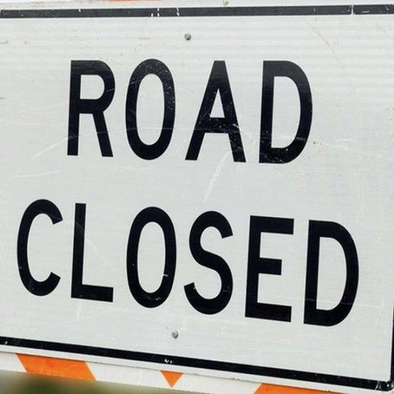road closed sign