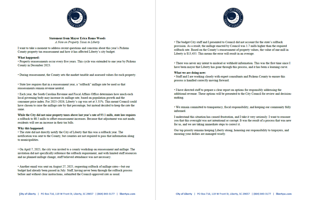 Statement- Mayor Erica Romo Woods- 2025