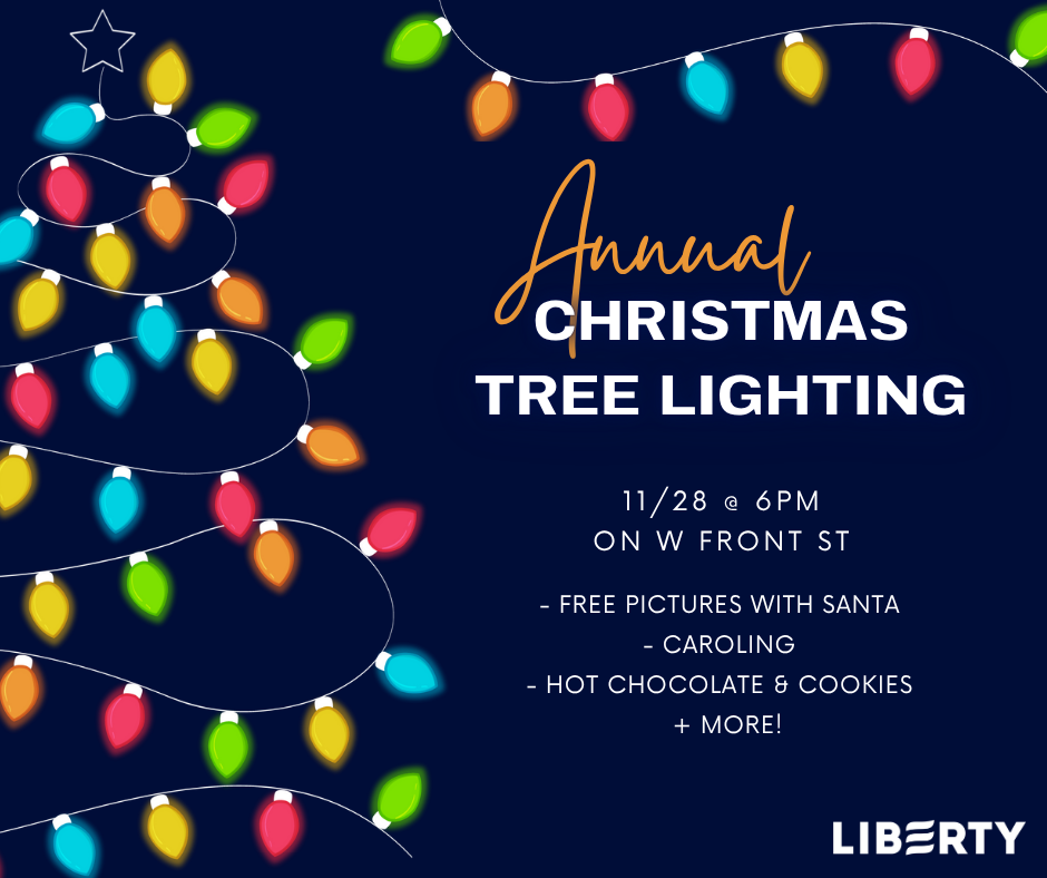 annual Christmas tree lighting graphic