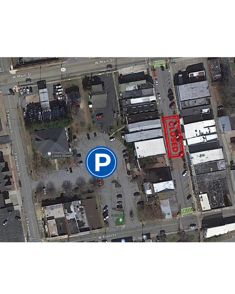 Road closure visual for concert & commerce 