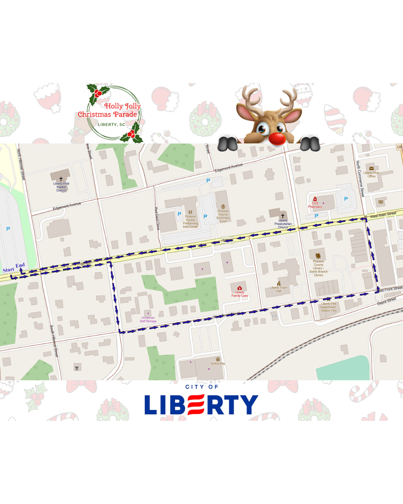 PARADE ROUTE FOR THE HOLLY JOLLY CHRISTMAS PARADE