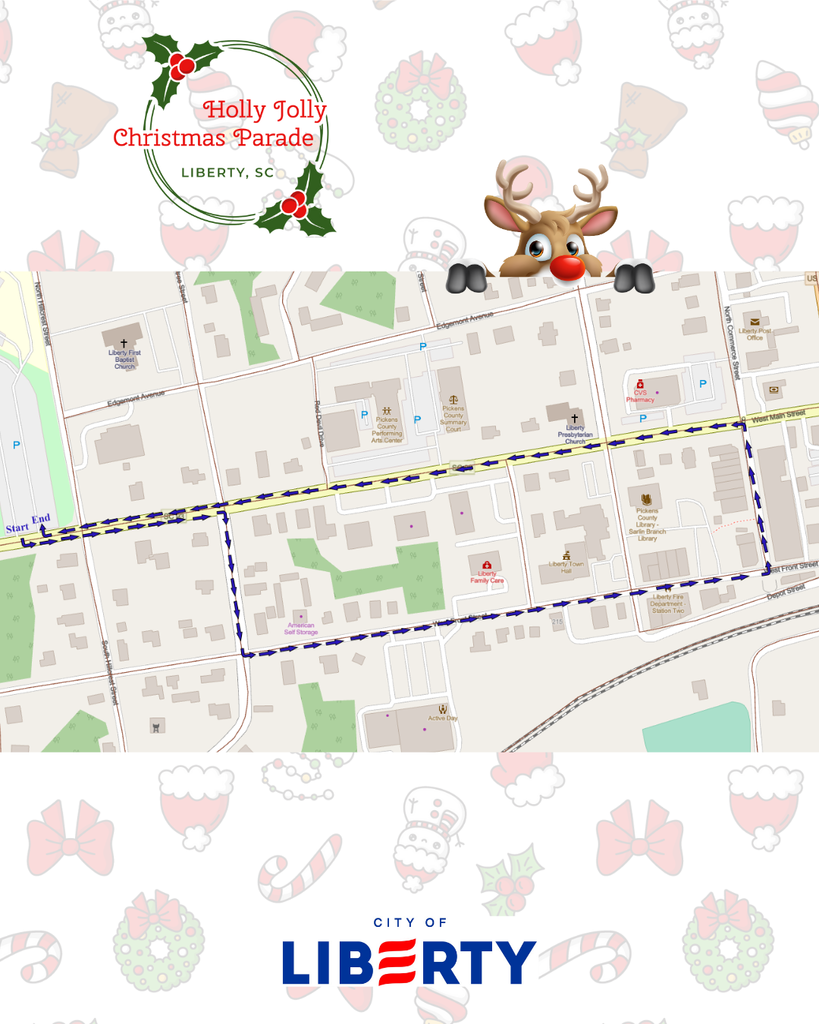 parade route for holly jolly christmas parade