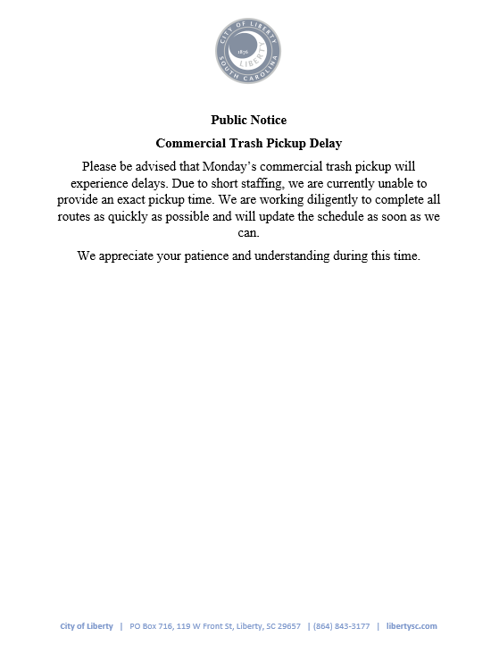 Commercial Trash Delay 