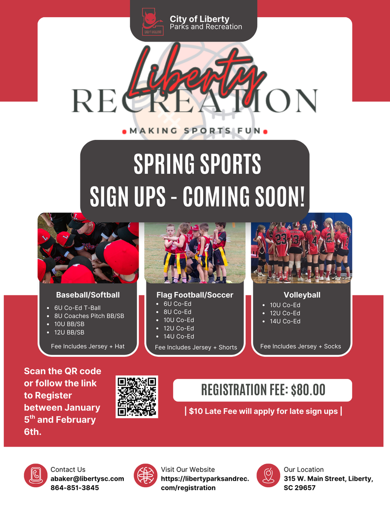 Spring Sports Sign Ups - Coming Soon!