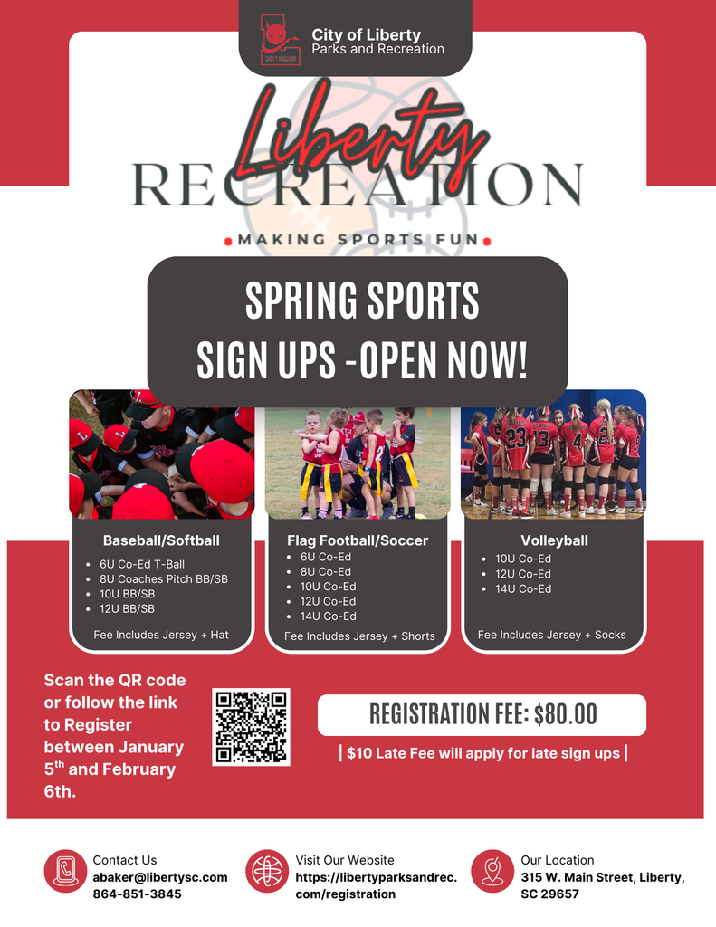 Spring Sports Sign Ups - Open Now!