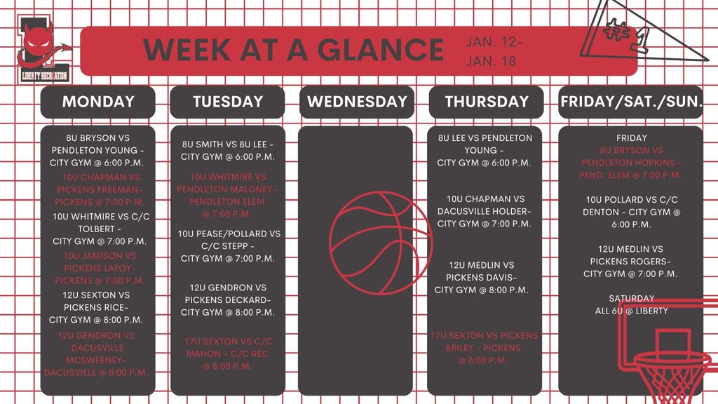 Week at a glance 