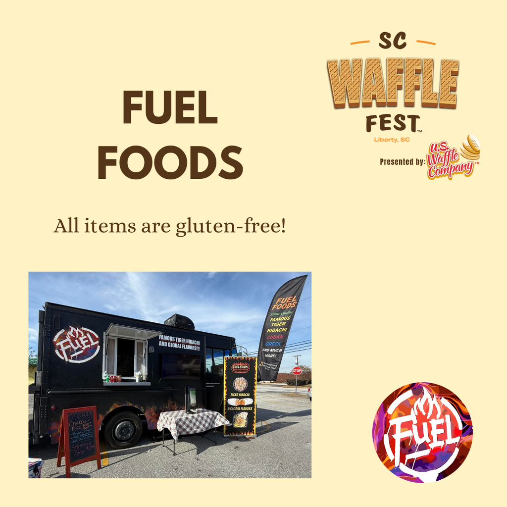 Fuel Foods Menu options for SC Waffle Fest