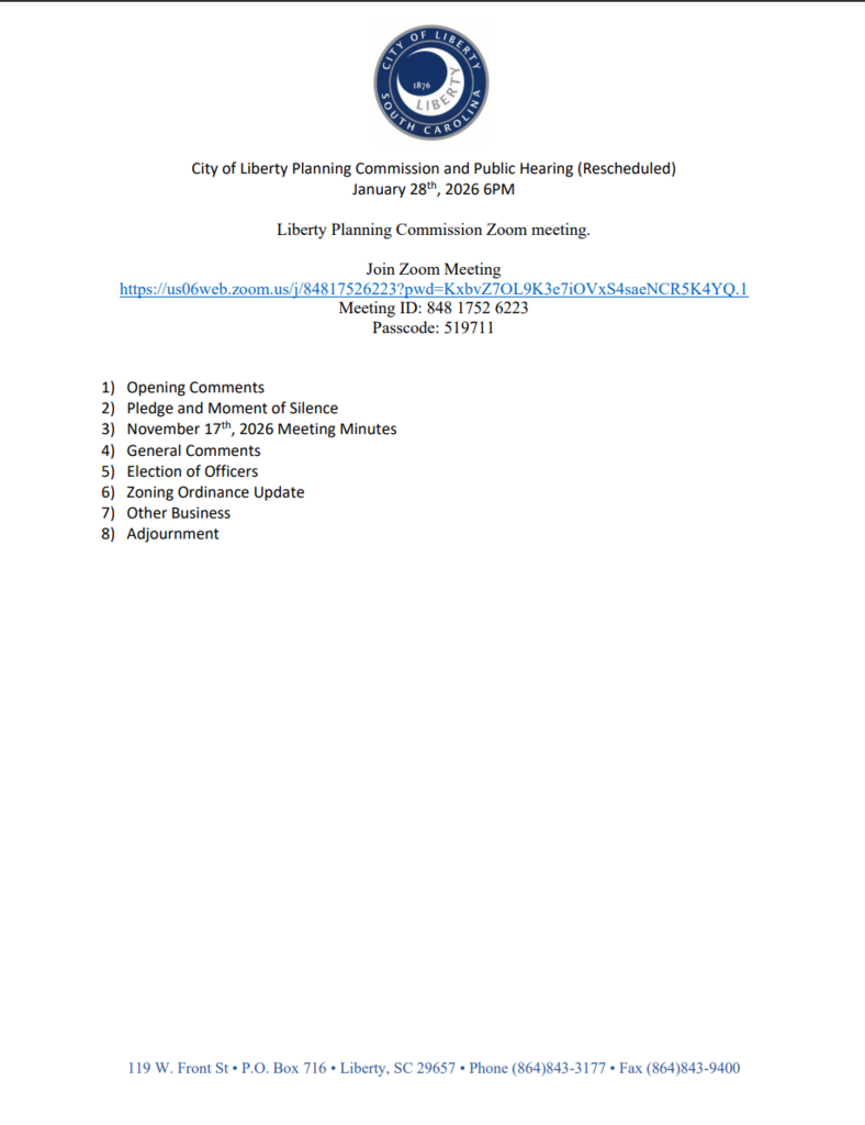 Zoning and Planning Meeting on Zoom