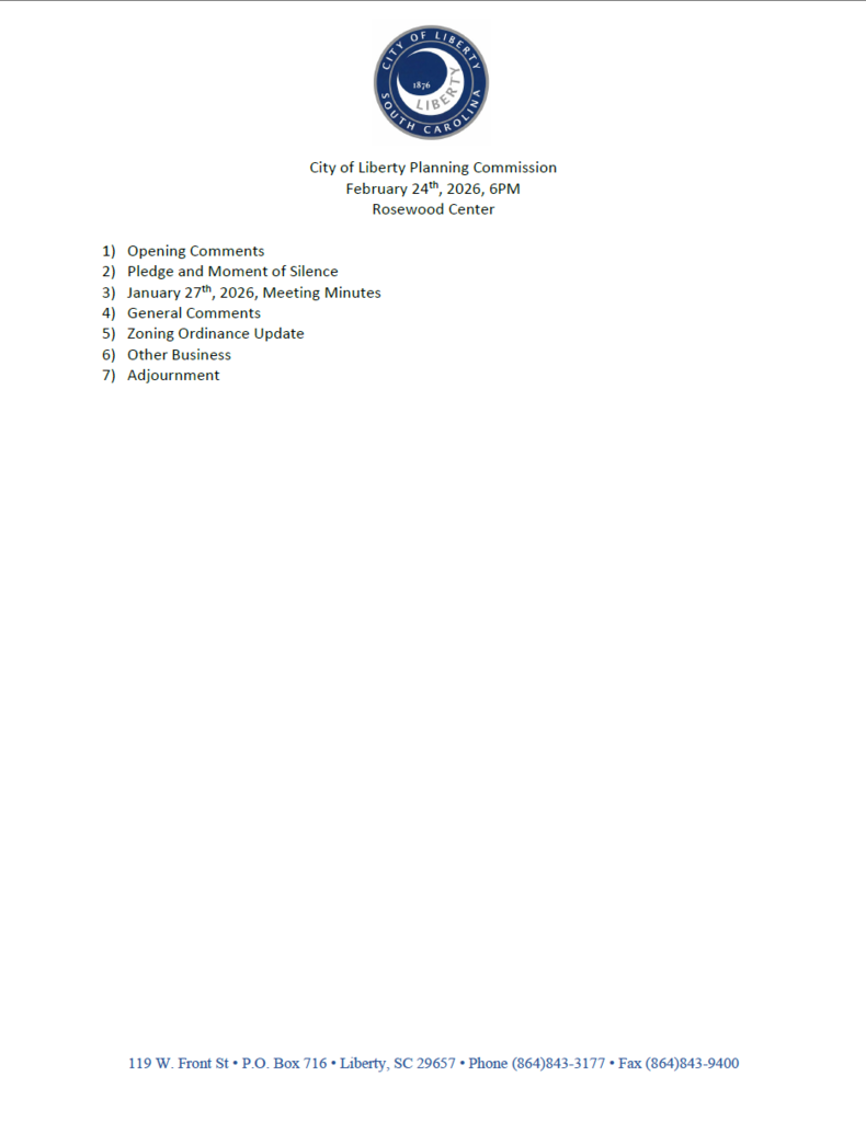 Planning Commission Agenda 